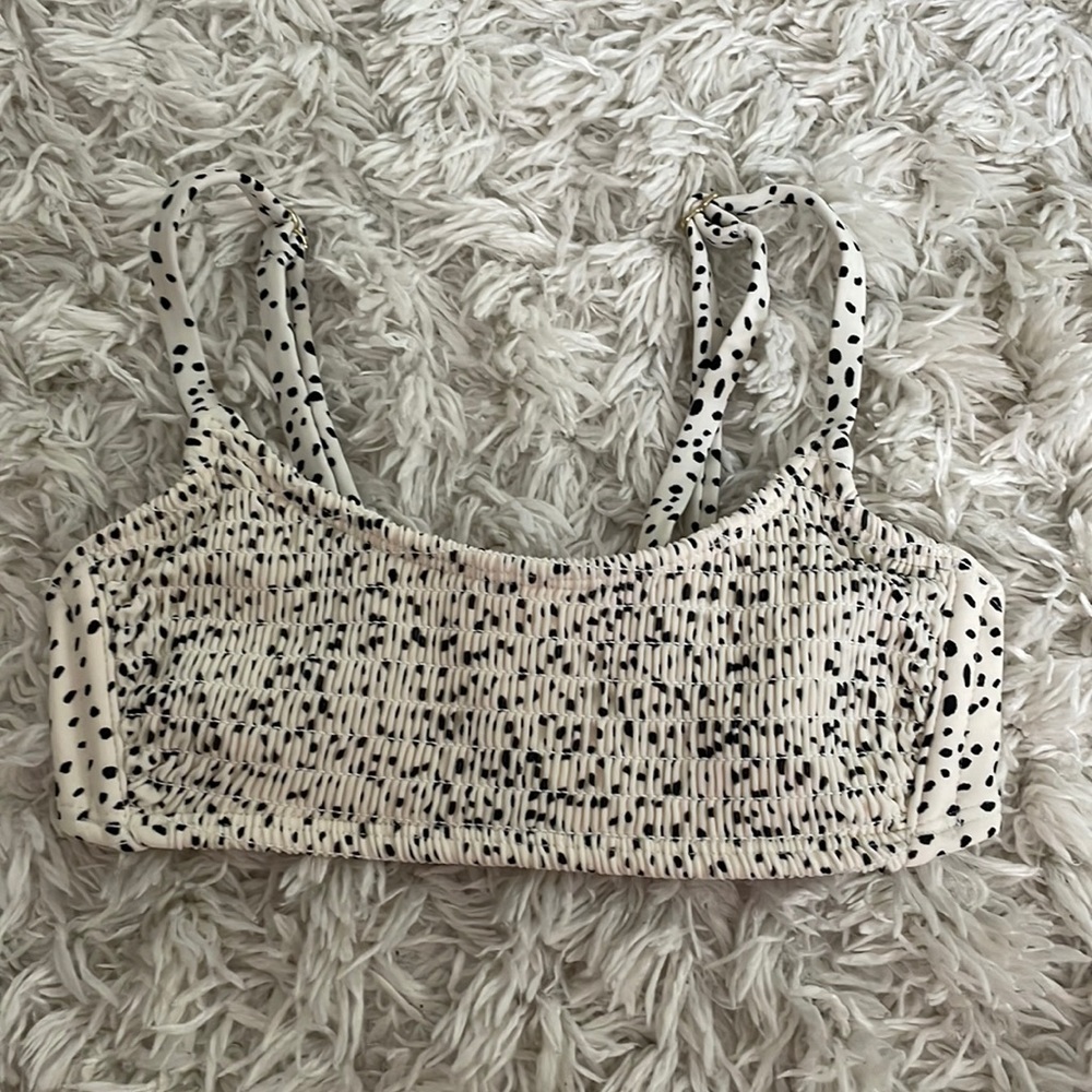 Off white with black dalmation print